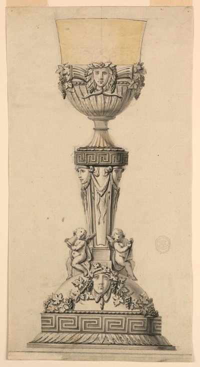Dibujo, Diseño para un cáliz, 1800-1830 de Unknown artistUnknown artist