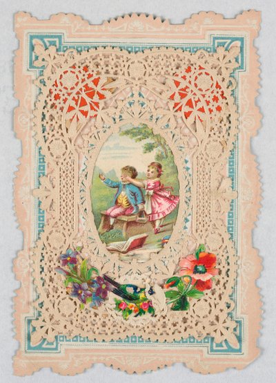 Tarjeta de felicitación (Inglaterra o Estados Unidos), 1870-80 de Unknown artistUnknown artist