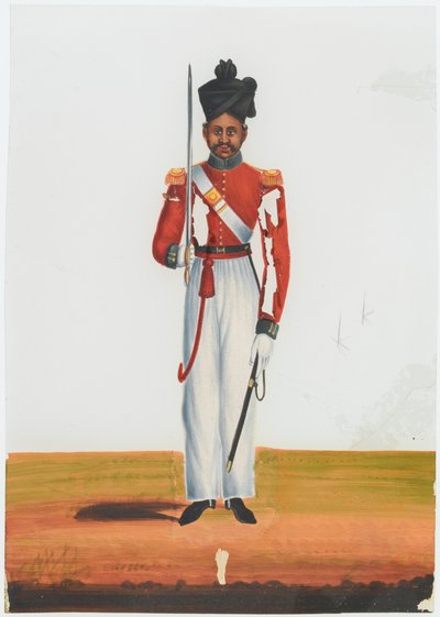 Subadar del 2º Batallón Martin, Ejército de Madrás de Unknown artist