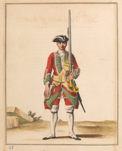 36º Regimiento de Infantería, circa 1742 de Unknown artist