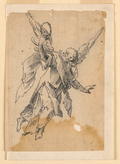 Ángel Volador Llevando una Corona de Unknown artist