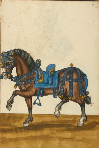 Un caballo con armadura de Unknown artist