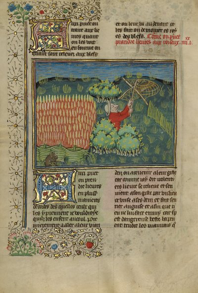 Un cazador cazando liebres de Unknown artist