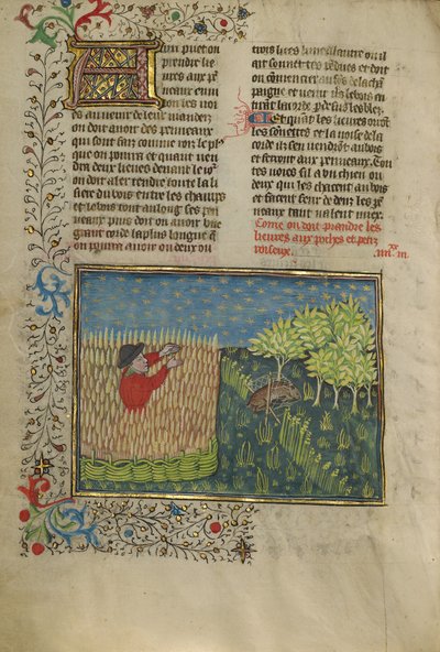 Un cazador y una liebre de red de Unknown artist