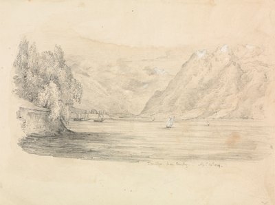 Un lago rodeado de montañas de Unknown artist