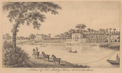 Vista de la casa del Dr. Batty en Twickenham de Unknown artist