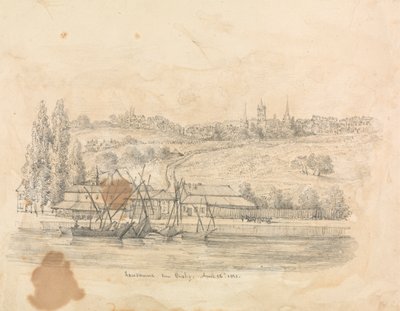 Una vista de Lausana desde Ouchy de Unknown artist