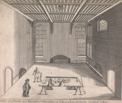 A View of ye Inside of ye Kitchen of Christ Church College, Oxon formerly Cardinal College; [sin numerar] (Volumen Uno) de Unknown artist