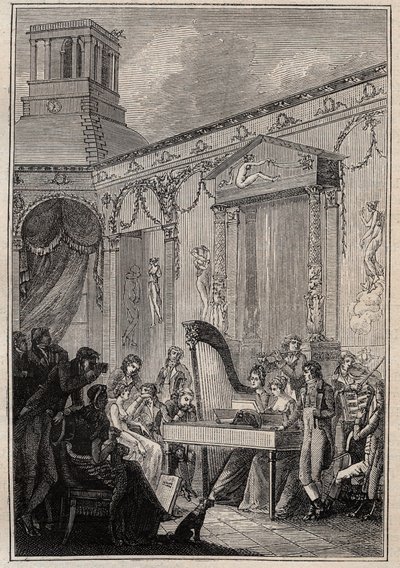 Un concierto de Pierre-Jean Garat (Pierre Jean) 1762-1823 músico y cantante barítono francés de Unknown artist