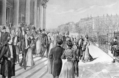 Una gran boda en la Madeleine en París. de Unknown artist