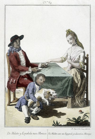 Un mulato y una española dan a luz a un moro de Unknown artist