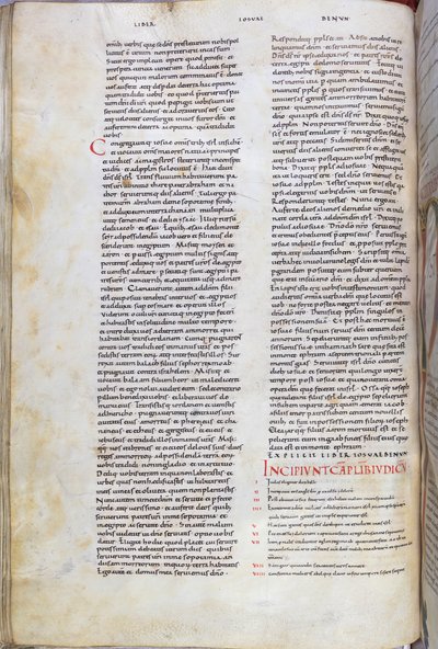 Una página de la Biblia del siglo XI de Unknown artist