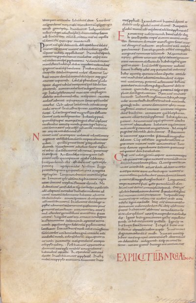 Una página de la Biblia del siglo XI de Unknown artist