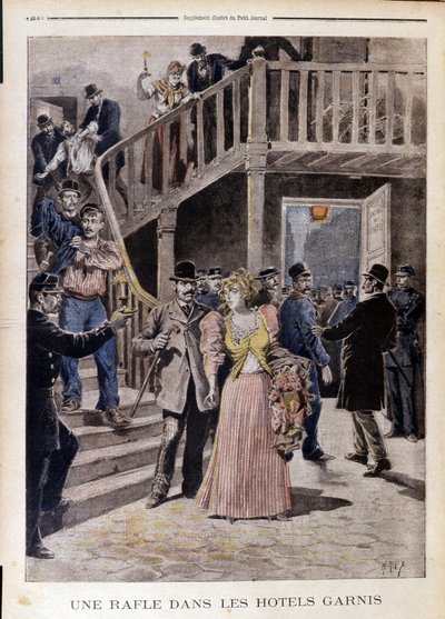 Redada en hoteles - en “Le Petity Journal” del 04/08/1895 de Unknown artist