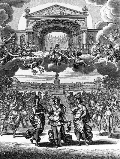 Una escena de Alceste de Jean Baptiste Lully (Giovanni Battista Lulli) (1632-1687). de Unknown artist
