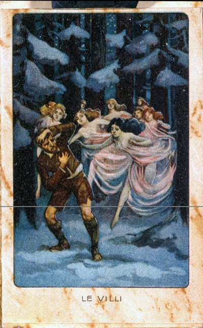 Una escena de “Le Villi”, la ópera (1884) en dos actos para canto y piano de Giacomo Puccini (1858 - 1924) de Unknown artist