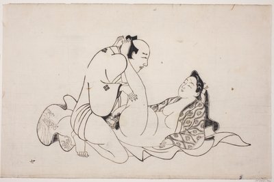 Una hoja de un álbum shunga de Unknown artist