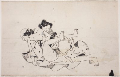 Una hoja de un álbum shunga de Unknown artist