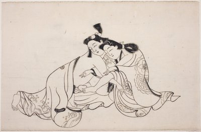 Una hoja de un álbum shunga de Unknown artist