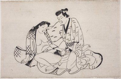Una hoja de un álbum shunga de Unknown artist