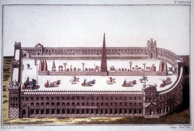 Carrera de carros en el Circo Máximo de Unknown artist