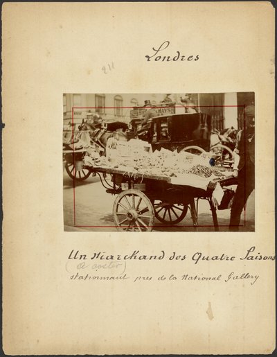 [Un carrito de vendedor] de Unknown artist