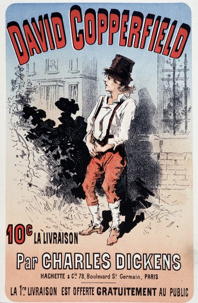 Cartel publicitario para la publicación de “David Copperfield” de Charles Dickens, v.1890 de Unknown artist