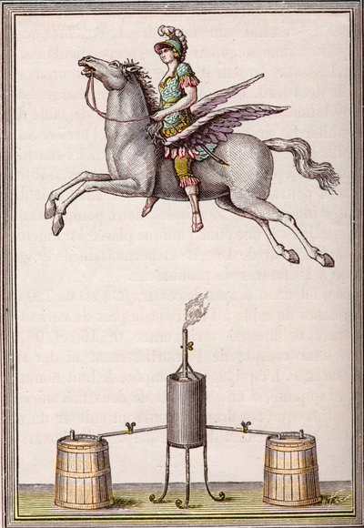 Figura aerostática de 6 pies 8 pulgadas de largo, 9 pies 6 pulgadas de alto hecha por los hermanos Enslen (Christian Gottfried) de Unknown artist