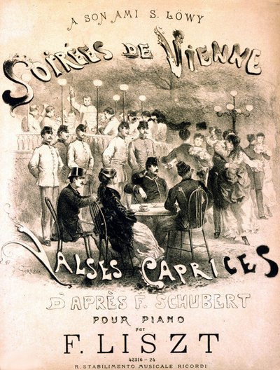 Cartel de las soirées de Viena. Valses caprichos según F. Schubert de Unknown artist