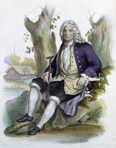 Alain René Lesage (Alain-René Le Sage) (1668-1747) en Ed. Mennechet, "Le Plutarque français" de Unknown artist