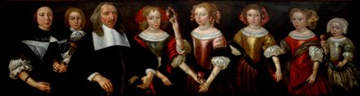 Alderman Crowle y su familia, c.1665 (óleo sobre tabla) de Unknown artist