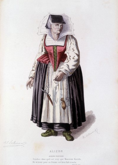 Alizon Fleurie en “Alizon” (por JC Discret), en “El teatro francés en los siglos XVI y XVII anteriores a Molière” por Edouard Fournier de Unknown artist