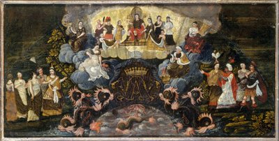 Alegoría en la boda del Delfín con María Ana de Baviera, el 7 de marzo de Unknown artist