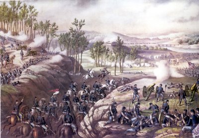 Guerra Civil Americana (1861 - 1865): Batalla de Resaca (Georgia) 13-15 de mayo de 1864. Grabado del siglo XIX de Unknown artist