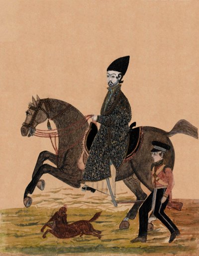 Un Sirdar afgano [oficial] y un soldado británico, c.1841 de Unknown artist