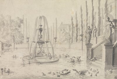 Piscina ornamental y fuente de Unknown artist