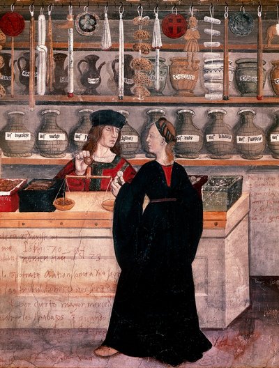 Tienda del boticario (fresco) de Unknown artist