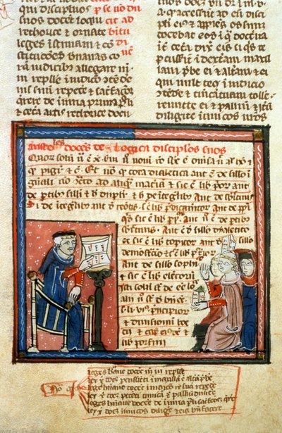 Aristóteles maestro - Iluminura de la Edad Media (ref. 418) de Unknown artist