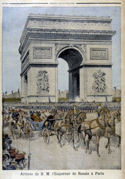 Llegada del emperador ruso Nicolás II a París - en “Le Petite Journal” del 11/10/1896 de Unknown artist