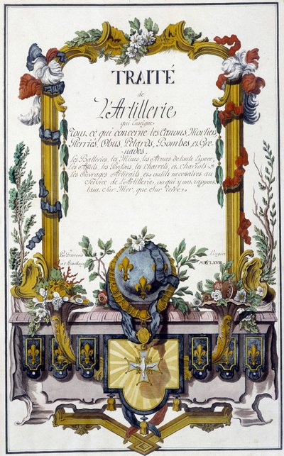 Tratado de Artillería - frontispicio del 