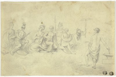 Asamblea de Dioses y Diosas en el Olimpo de Unknown artist