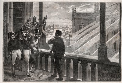Atentados contra Luis Felipe I - La conspiración de las Torres de Notre-Dame el 4 de enero de Unknown artist
