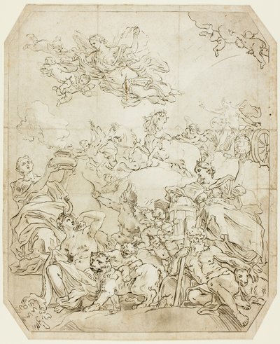 La Aurora anuncia el amanecer en los cuatro puntos cardinales de Unknown artist