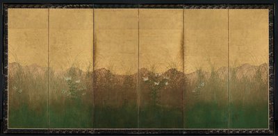 Autumn Evening with Full Moon on Musashino Plain de Unknown artist