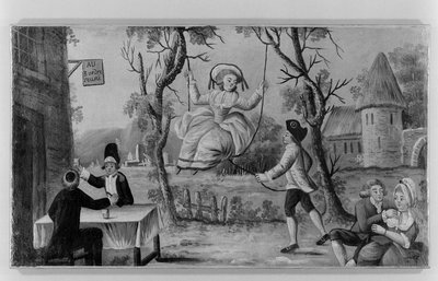 "A las tres órdenes unidas". Cartel de comerciante de vinos. París de Unknown artist