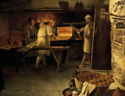 Panaderos trabajando de Unknown artist