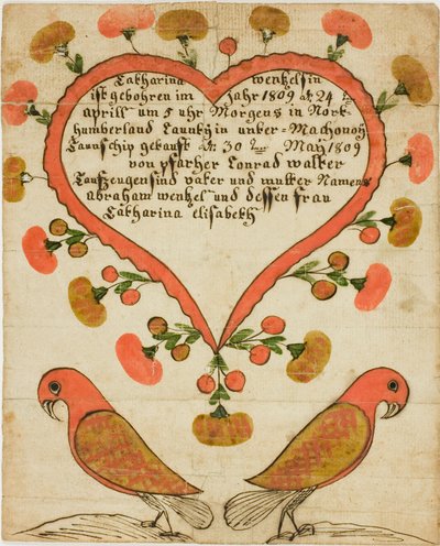 Partida de bautismo de Catharina Wentzelsin de Unknown artist