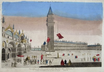 Basílica y Plaza de San Marcos en Venecia de Unknown artist