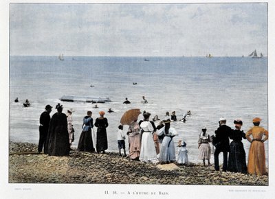 Baños en las playas del Atlántico, finales del siglo XIX de Unknown artist