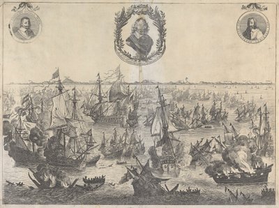 Batalla de Scheveningen, 31 de julio de 1653 de Unknown artist